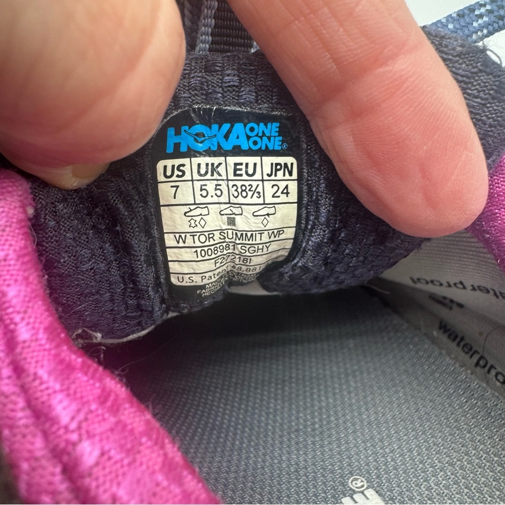 Hoka One One Tor Summit WP Hiking Sneakers Women’s Size 7 Waterproof Gorpcore - Picture 8 of 12
